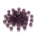 Cuentas de vidrio de cristal violeta facetado para joyería DIY y colgantes de móvil - Púrpura Transparente