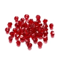 Perles en verre cristal rouge 4mm bicone facettées pour bijoux DIY et colliers - Rouge Foncé Transparent
