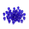 Détail de perles bicones en verre facetté bleu foncé 4mm pour la création de bijoux - Bleu Foncé Transparent