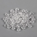 Cuentas de vidrio facetado transparente con agujero para joyería artesanal DIY - Transparente Claro