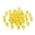 Détails macro de perles en cristal bicone jaune de 4mm pour la création de bijoux DIY - Transparent Jaune Citron