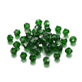 Perles en cristal vert émeraude facetté 4mm pour bijoux DIY et colliers - Vert Foncé Transparent