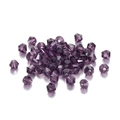Perles en verre cristal bicolore facetté violet 4mm pour la création de bijoux DIY - Violet Foncé Transparent