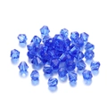 Perles bicolores en verre cristal bleu foncé 4mm pour la fabrication de bijoux DIY - Bleu transparent