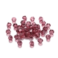 Perles en cristal de verre facetté rose-violet pour la création de bijoux DIY et colliers - Violet Transparent