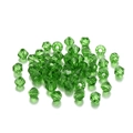 Perles bicolores en cristal de verre vert émeraude 4mm pour bijoux DIY - Vert Transparent