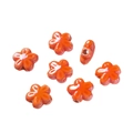 Handgemaakte oranje geglazuurde keramische bloemkralen voor DIY-armbanden en sieraden maken - Oranje
