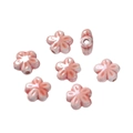 Roze keramische kralen in de vorm van een bloem met 2 mm gat voor DIY sieraden en armbanden - Roze