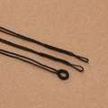 Drei schwarze geflochtene Schnurschlaufen für DIY-Schmuckanhänger und Halsketten - (2*160mm/Durchmesser 1mm) / Schwarz