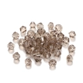 Détails de perles bicones facettées en verre cristal de 4mm pour bijoux DIY - Gris Transparent