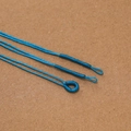 Drei hellblaue, handgewebte Kordelschleifen für DIY-Anhänger mit Seidenfinish - (2*160mm/Durchmesser 1mm) / Blau