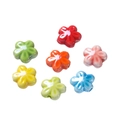 Handgemaakte keramische bloemkralen met glazuur in felle kleuren voor DIY-sieraden maken - Willekeurig Gemengd