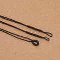 Drei schwarze geflochtene Halskettenkordeln mit verschiedenen Schlaufen für DIY-Schmuck - (2*160mm/Durchmesser 1mm) / Kaffeebraun