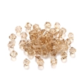 Perles bicolores en cristal de verre champagne 4mm pour la création de bijoux - Thé Transparent