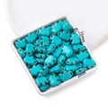 Detail of 15mm turquoise elephant beads for DIY jewelry making with natural vein texture - Elephant Shape / 10*15mm (approx. 37 pcs/strand)