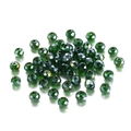 Macro shot of faceted dark green crystal wheel beads for DIY jewelry making - 3mm (300pcs/bag) / Transparent AB Dark Green