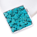 Macro detail of 15mm turquoise butterfly beads with 1.5mm holes for DIY jewelry - 13*15mm (approx. 36 pcs/strand)