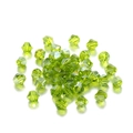 Perles en verre cristal bicone vert clair 4mm facettées pour bijoux DIY - Transparent AB Vert