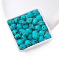 Skull turquoise beads 12.5x10mm in a white dish, jewelry making diy supply detail - 10*12.5mm (approx. 30 pcs/strand)