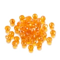 Faceted amber crystal wheel beads for DIY jewelry and beaded phone charms - Transparent AB Orange
