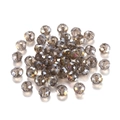 Smoky grey faceted crystal rondelle beads for DIY jewelry making and beadwork projects - Transparent AB Gray