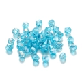 Perles en verre cristal facetté bleu clair 4mm pour la création de bijoux DIY et colliers - Transparent AB Bleu Lac