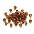 Perles bicones en cristal de verre ambre foncé de 4mm pour bijoux DIY - Café Foncé Transparent