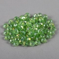 Grass green faceted crystal glass spacer beads for DIY jewelry and accessories - Transparent AB-Light Green