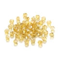 Perles de verre facettées 4mm or champagne pour création de bijoux DIY et artisanat - Transparent AB Jaune