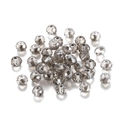Smoky grey faceted crystal wheel beads for DIY jewelry making and phone charms - Transparent AB-Silver Gray