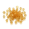 Perles en cristal de verre bicolores ambrées 4 mm facettées pour bijoux DIY à la main - Transparent Camel