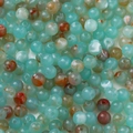 8mm light blue marble acrylic round beads with holes for DIY jewelry making - 8mm (2mm Hole) 20 Pieces / Lake Blue
