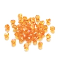 Perles en cristal de verre bicolore orange ambré de 4mm pour bijoux DIY - Transparent AB Orange