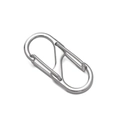 Polierter silberner S-Karabiner aus Zinklegierung mit zwei gefederten Clips - 30MM (13.5*32mm/Innendurchmesser 8.8mm) / Silber
