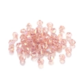 Perles bicones étincelantes de 4mm en verre rose clair avec revêtement AB pour bijoux DIY - Transparent AB Rose