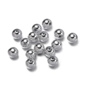 Perle rotonde in ABS galvanizzato argento lucido con fori centrali per gioielli fai-da-te - Argento
