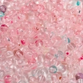 8mm pink translucent acrylic stone beads with marbled texture for DIY jewelry making - 8mm (2mm Hole) 20 Pieces / Pink