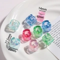 Letter G translucent iridescent acrylic bead for DIY jewelry making and bracelets - Letter G / 5 Pieces