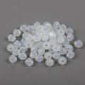 Perles en verre blanc opale translucide de 4 mm pour la création de bijoux DIY - Blanc Transparent
