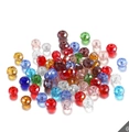Faceted crystal glass spacer beads in assorted vibrant colors for DIY jewelry crafts - Multicolor