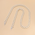 Close-up of a white acrylic chunky chain strap with lobster clasps for handbags - Off-white