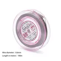 Detailed view of 0.6mm nylon coated 1x7 strand stainless steel jewelry beading wire - 0.6mm (100 Meters) / Natural Steel