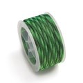 Spool of 4mm green and black braided cotton cord for DIY jewelry and bracelets - 1 Roll (Approx 7.5m) / Green