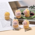Detailed view of yellow flocked capybara pendant with 28mm height dimensions for DIY - Capybara Style