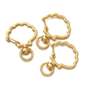 Three-piece set of matte gold shell-shaped alloy lobster clasps with swivel ring detail - Shell Shape / 5 Pieces / Gold