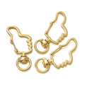 Polished gold thumb shaped metal lobster clasps with 360 degree swivel rings for DIY crafts - Thumb Shape / 5 Pieces / Gold