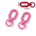 Detailed size chart for red and pink lobster clasps measuring 39.5mm by 16mm - 14g / Pink