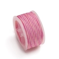 Roll of 4mm pink non-elastic braided cotton cord for DIY jewelry and ethnic bracelets - 1 Roll (Approx 7.5m) / Pink