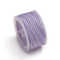 Lavender purple 4mm non-elastic cotton cord on spool for DIY jewelry making - 1 Roll (Approx 7.5m) / Purple White