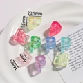 Five aurora acrylic letter P beads in pastel colors for DIY jewelry making - Letter P / 5 Pieces